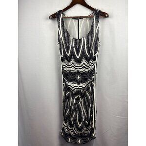 Women’s Tracy Reese Size 10 Black & White Geometric Pattern Tank Dress with a B&